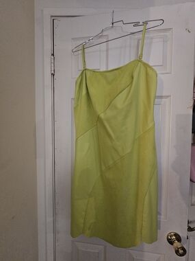 Topshop Lime Green Spaghetti Strap Slip Dress